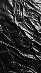 Obraz premium black crumpled plastic texture background