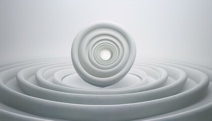 Obraz premium 거대한 나선형 구조물에 다양한 형태들