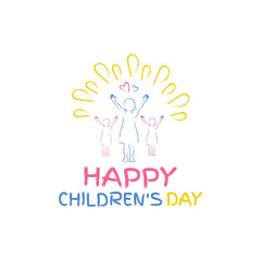 Happy children's day ,world children's day ,vector illustration
