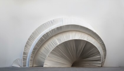 거대한 나선형 구조물에 다양한 형태들