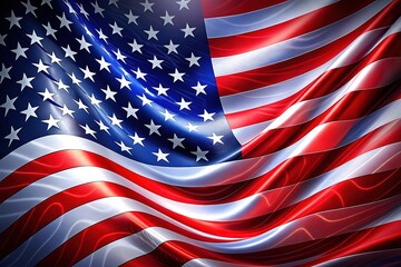 american flag on the wind