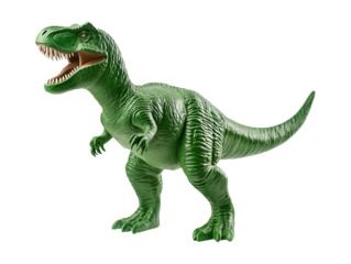 Tyrannosaurus rex toy isolated on transparent or white background, png