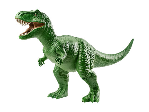 Tyrannosaurus rex toy isolated on transparent or white background, png
