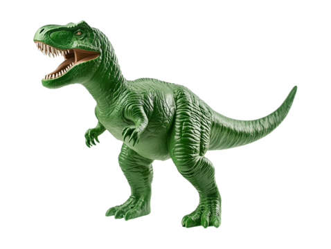 Tyrannosaurus rex toy isolated on transparent or white background, png