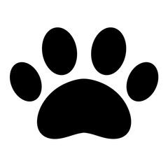 Paw print dog and cat Vector. footprint dog icon. Paw icon vector illustration. 