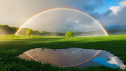 Naklejka premium Eco-Friendly Dome Structure in a Green Landscape