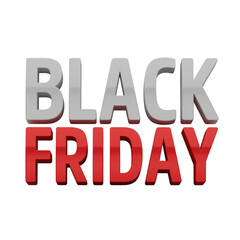 3d render of Black Friday