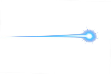 Obraz premium Blue light beam isolated on transparent or white background, png