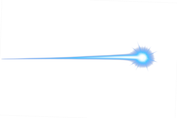 Blue light beam isolated on transparent or white background, png