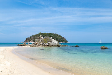 Yanui beach Phuket Thailand, destination tropical beach for tourist with the blue ocean in Thailand