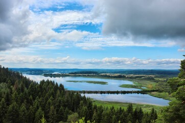 clouds over the lake