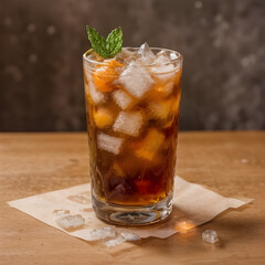 mojito cocktail with ice with beautiful background photography