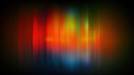 Obraz premium An abstract night sky scene featuring a stunning aurora borealis with gradient colors transitioning from dark blue to red, and red to green. The scene is enhanced by a soft yellow light effect and gra
