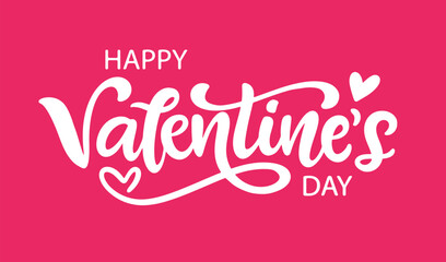 Fototapeta premium Happy Valentines Day Typography Greeting Lettering