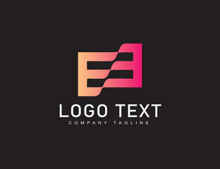 Simple e letter logo design with unique concept 