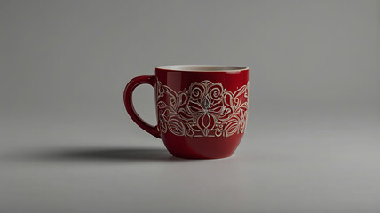 Coffee cup and stylish and modern coffee packaging with or dark brown and a table with a pink background