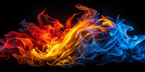 Fototapeta premium Colorful Fire Abstract Minimalist Photography for Modern Decor and Art Lovers