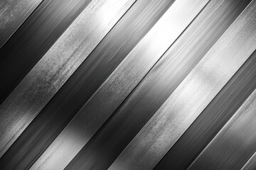 Obraz premium Abstract metallic texture with diagonal lines and reflections.
