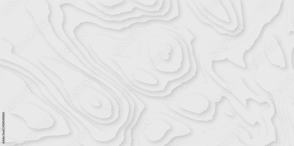 Fototapete abstract wavy line 3d papercut layers background vector minimal topography, light element shadow lan