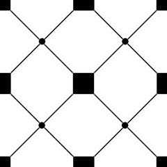 Seamless pattern with black squares on a white background