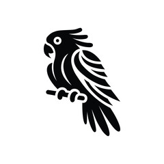 Simple and creative Parrot logo vector. Parrot silhouette logo icon. Parrot logo design template. Vector illustration