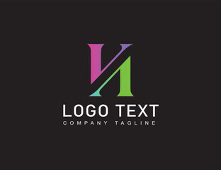 Branding identity corporate vector logo v a design