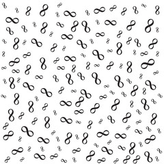 Infinity symbol pattern seamless background design