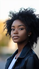 African American well-groomed youth, dynamic youth leader focused and looking ahead 