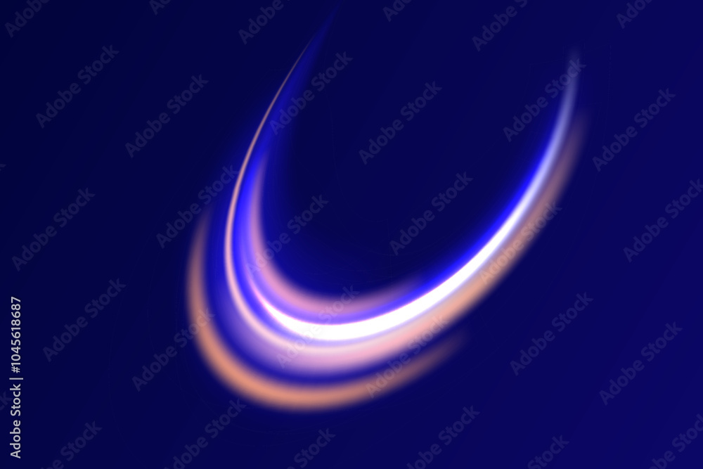 Aufkleber Light effect of neon lines movement.Horizontal lines. Speed ​​effect on a transparent background.lines of light, speed and movement.