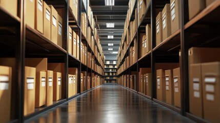 Fototapeta premium AI-powered tools to digitize physical documents ensuring better security and accessibility while improving document management efficiency