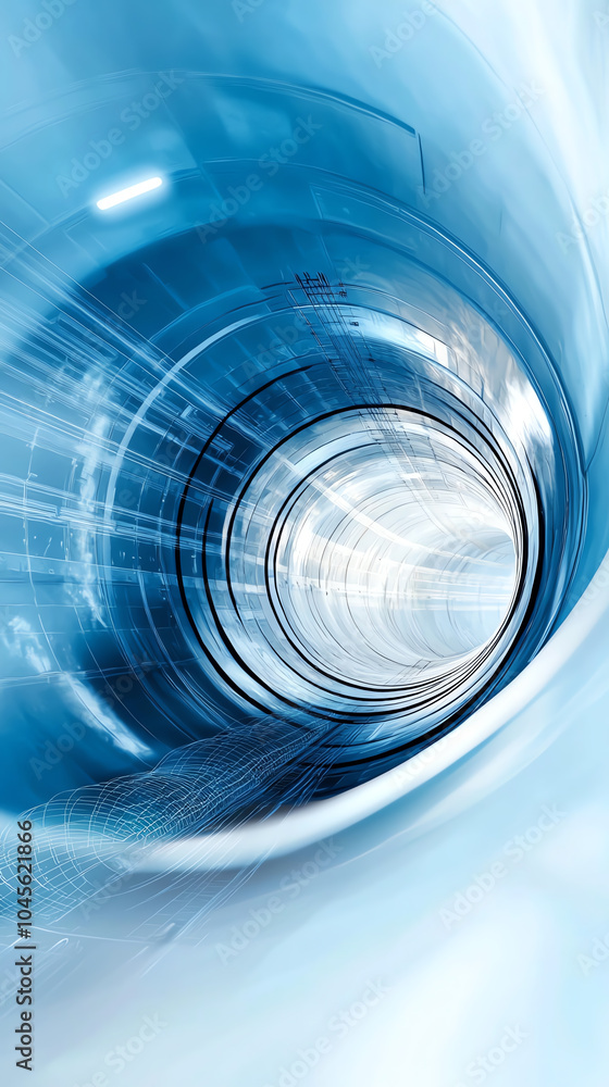Poster exploring the depths of digital innovation a journey through futuristic design and technology in a f