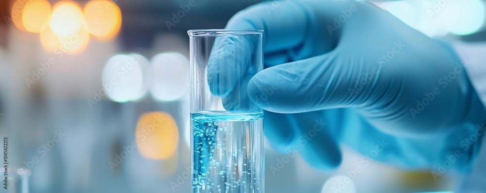 Poster medical professional conducting detection tests in workplace - ensuring safety and clinical accuracy