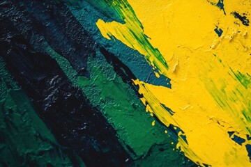 vibrant abstract design featuring green, yellow, and black flowing textures, evoking the energy and pride of Jamaica’s national colors