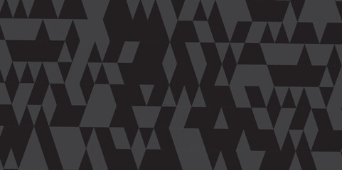 Fototapeta premium Seamless geometric pattern square shapes low polygon backdrop background. Abstract geometric background triangle wallpaper. Black and Gray polygonal background.