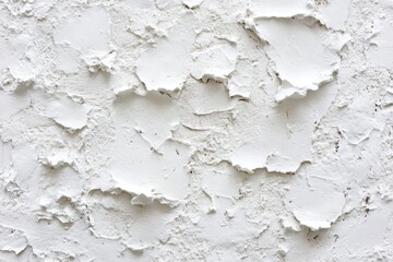 Obraz premium Textured white surface with uneven, peeling layers, creating a rough and rustic aesthetic ideal for backgrounds or industrial-style designs