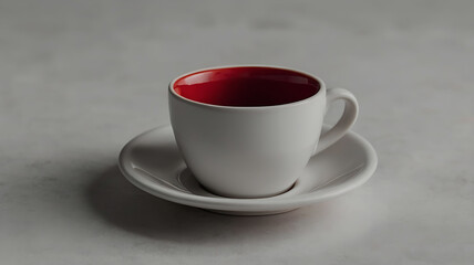 Coffee cup and stylish and modern coffee packaging with or dark brown and a table with a pink background