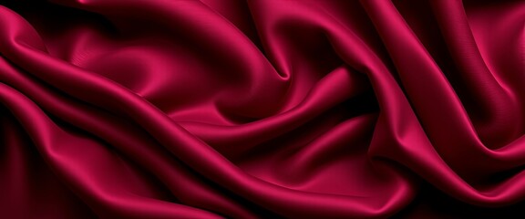 Obraz premium Velvet Silk Drapes Abstract Background - Rich Luxury Textures in Deep Burgundy, Midnight Blue, Velvety Black - Ideal for Digital Art, Wallpapers, and Tech Device Backgrounds