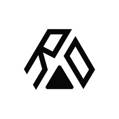 RO letter logo design on White background. RO creative initials letter logo concept. RO letter design.
