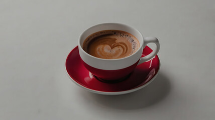 Coffee cup and stylish and modern coffee packaging with or dark brown and a table with a pink background