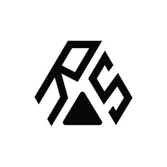 RS letter logo design on White background.RS  creative initials letter logo concept.RS letter design.
