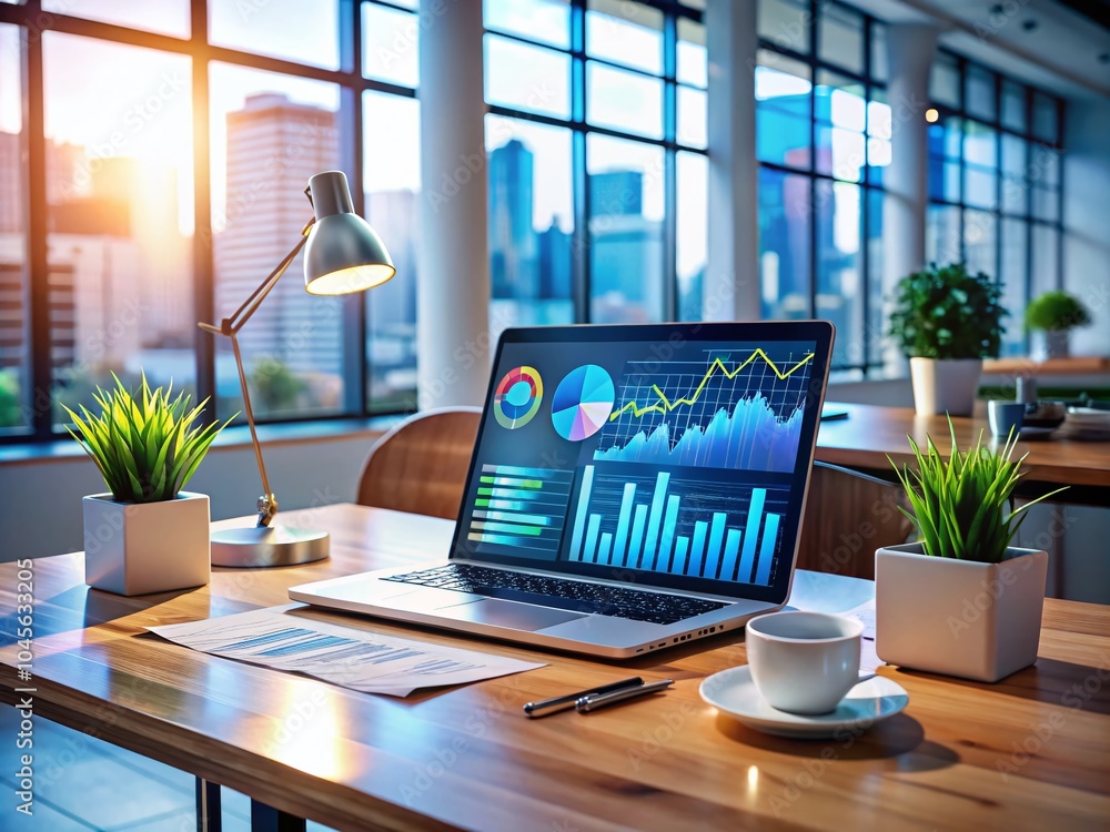Poster data analysis insights with charts and graphs for business growth