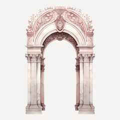 Obraz premium Ornate classical archway with columns