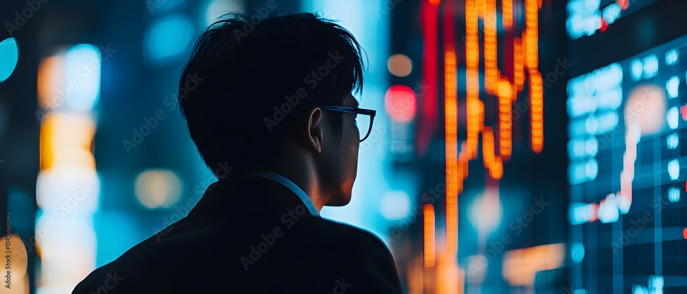 Poster Business Trader Analyzing Market Exposure Data