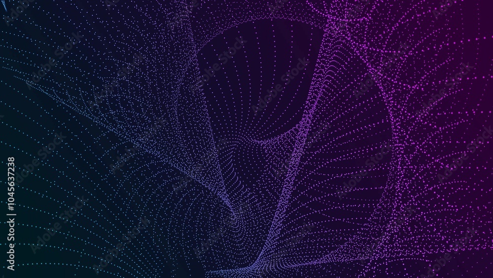 Poster abstract digital art with gradient dots