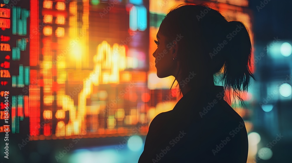 Aufkleber business trader analyzing stock market data