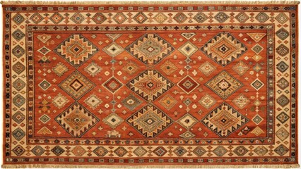 Warm Terracotta Soumak Rug in Rectangular Shape Perfect for Enhancing Home Interior Decor Style