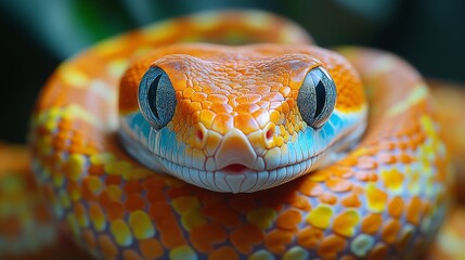 Fototapeta premium Reptile pet care. Featuring a pet snake or lizard in its habitat. Highlighting the unique care and display of reptile pets. Ideal for reptile pet care guides and tutorials.