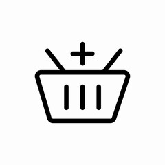add shopping basket icon sign vector