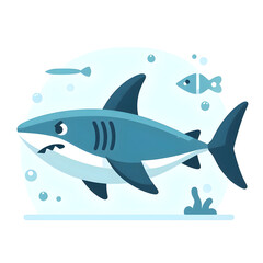 Obraz premium illustration of a shark in flat design style