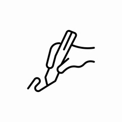 handwriting access icon sign vector